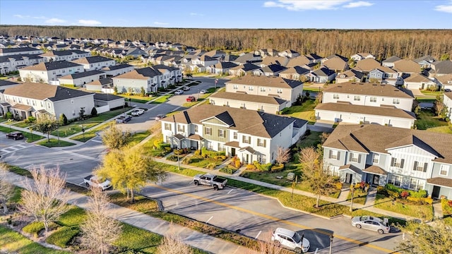 aerial view with a residential view