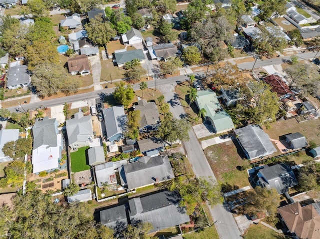 drone / aerial view with a residential view