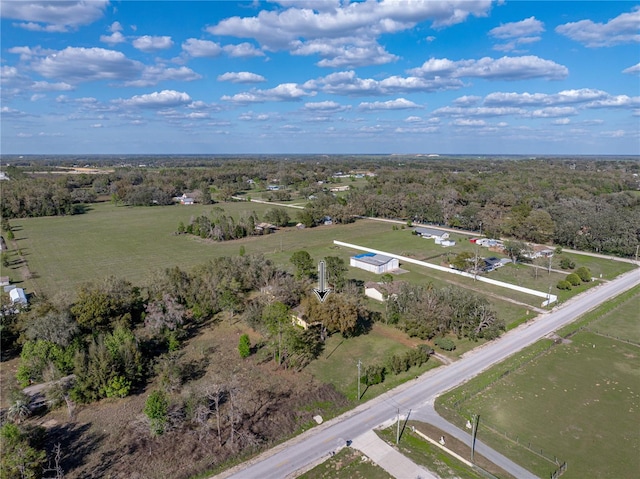 aerial view with a rural view