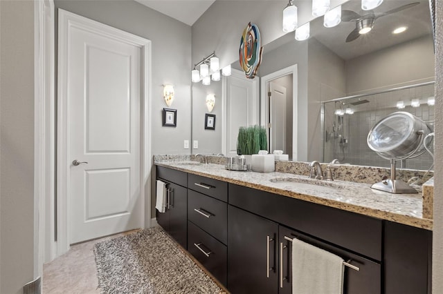 9708 Highland Park Pl, Palmetto, FL 34221 - full bath with double vanity and a stall shower