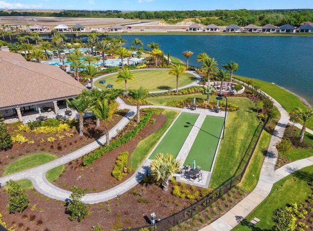 9708 Highland Park Pl, Palmetto, FL 34221 - aerial overview of property's location featuring a nearby body of water