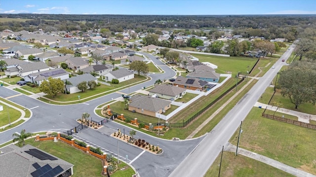 bird's eye view featuring a residential view