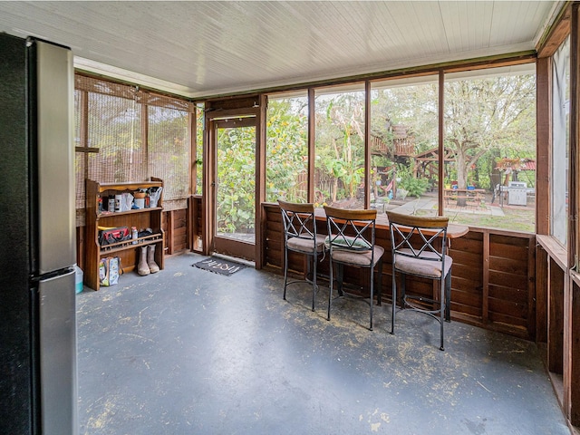 view of sunroom