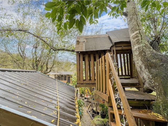 view of wooden terrace