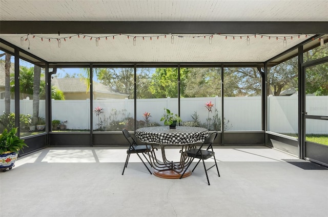 view of sunroom