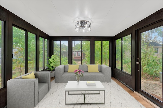 sunroom / solarium featuring a wealth of natural light