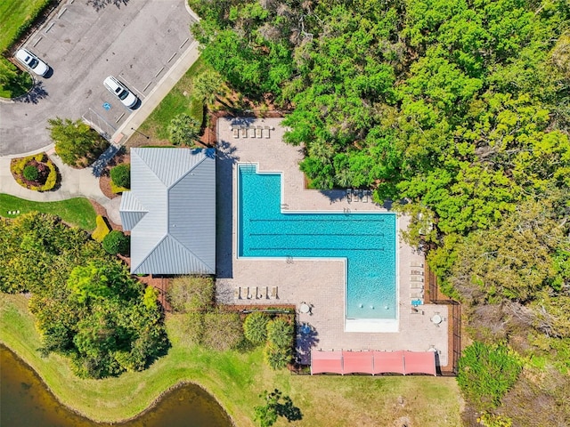 5955 Sweet Birch Dr, Riverview, FL 33578 - aerial view of property and surrounding area with a pool
