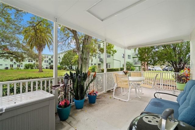 view of sunroom