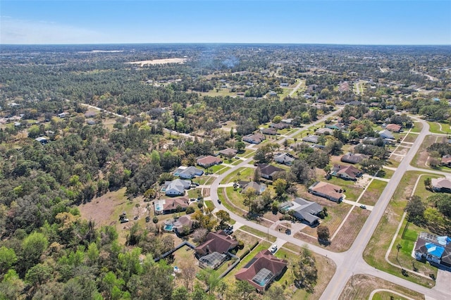 aerial view with a residential view