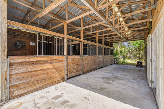 view of horse barn