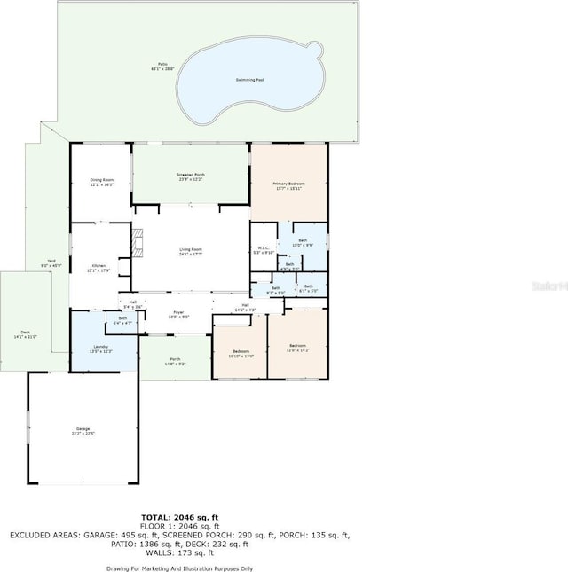 11712 Palmer Dr, Tampa, FL 33624 - view of floor plan / room layout