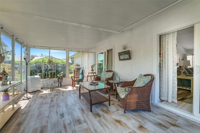 view of sunroom