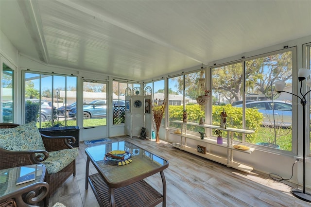 view of sunroom