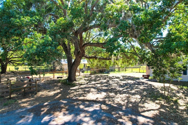 surrounding community featuring fence