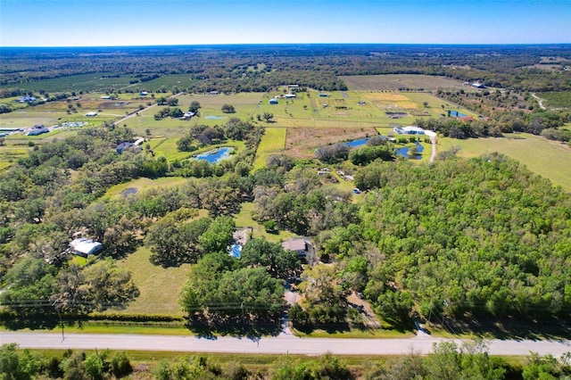 bird's eye view with a rural view