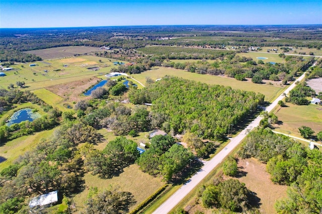 aerial view with a rural view