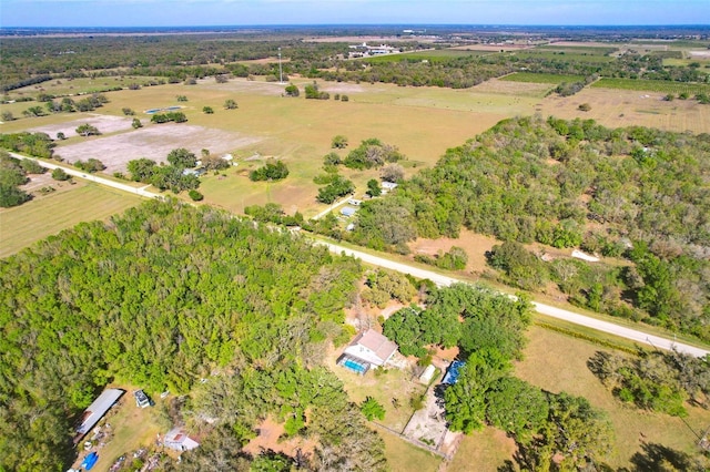 bird's eye view featuring a rural view