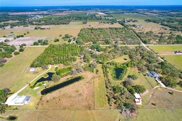 drone / aerial view with a rural view