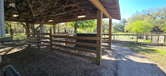 view of horse barn