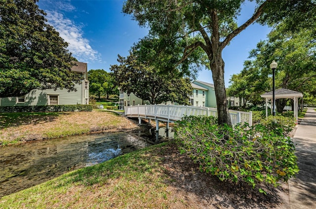 view of dock featuring fence