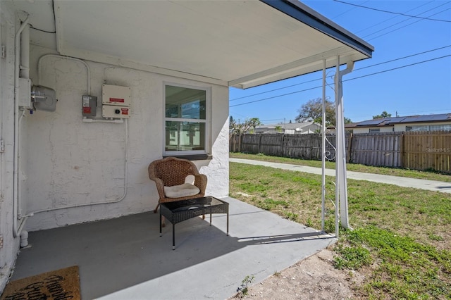 view of patio with fence