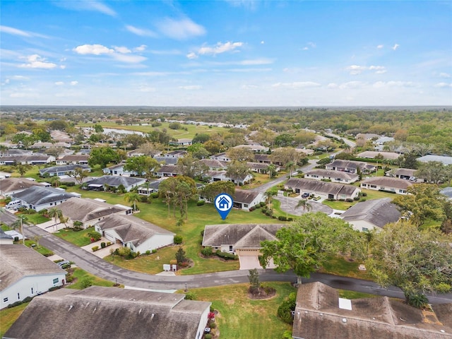 aerial view with a residential view