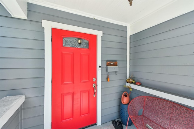 view of doorway to property