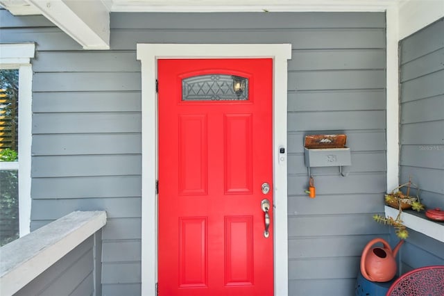 view of doorway to property