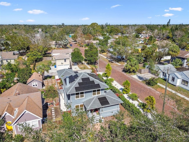 aerial view featuring a residential view