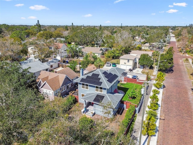 drone / aerial view with a residential view