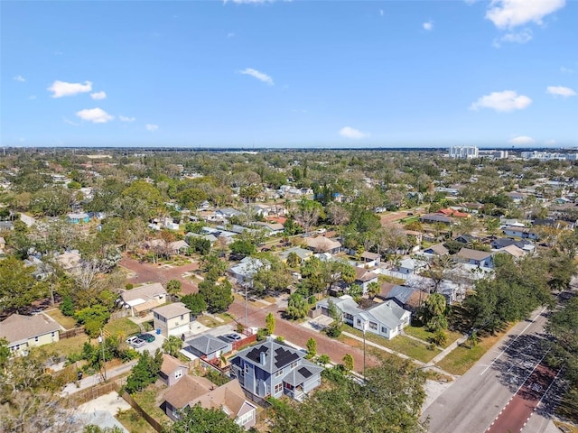 aerial view with a residential view