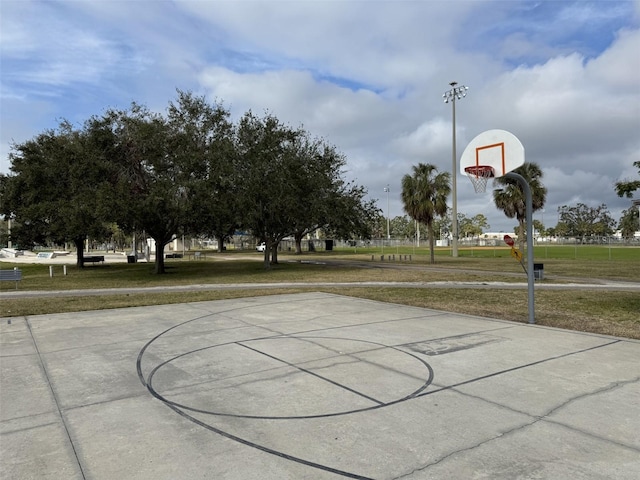 view of basketball court with community basketball court