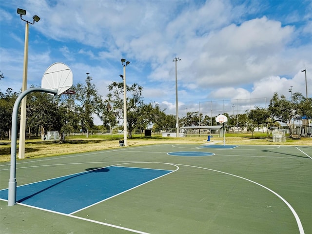 view of basketball court featuring community basketball court