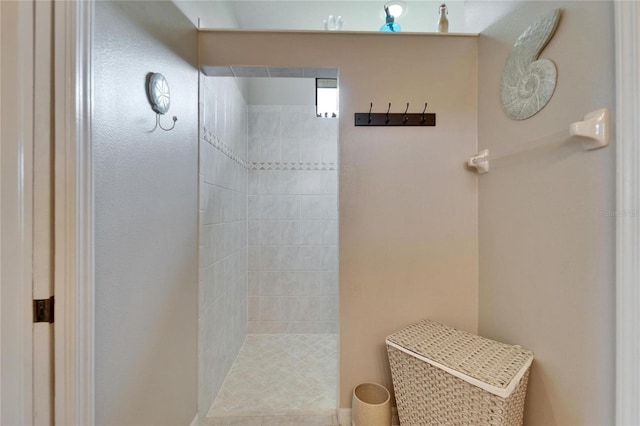 bathroom featuring walk in shower