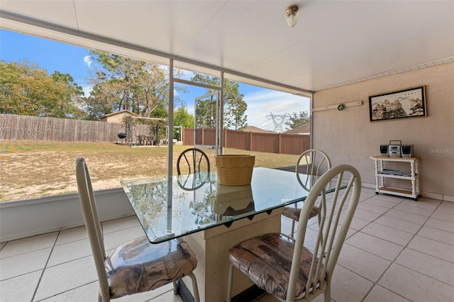 view of sunroom