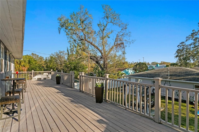 view of wooden terrace