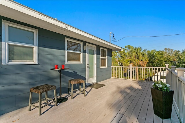 view of wooden deck