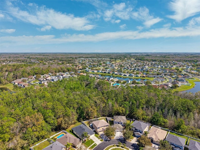 aerial view featuring a residential view