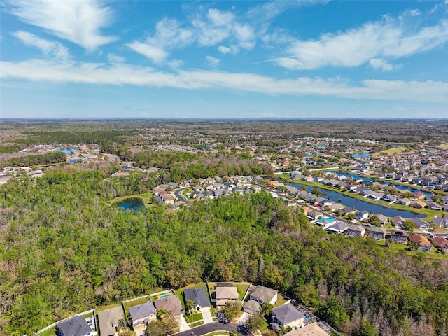 drone / aerial view with a residential view