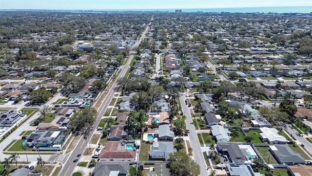 bird's eye view featuring a residential view