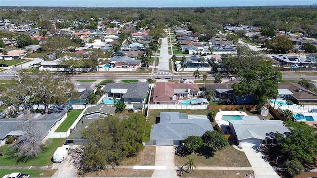 bird's eye view with a residential view