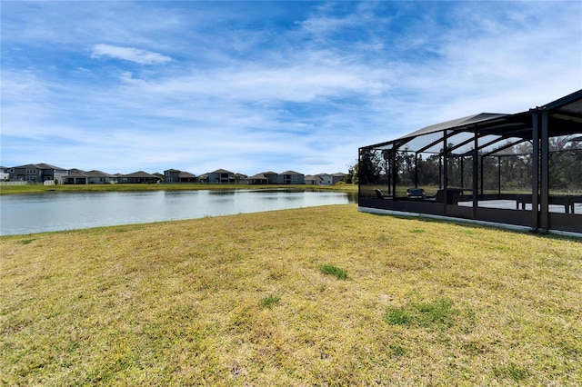 property view of water with a residential view