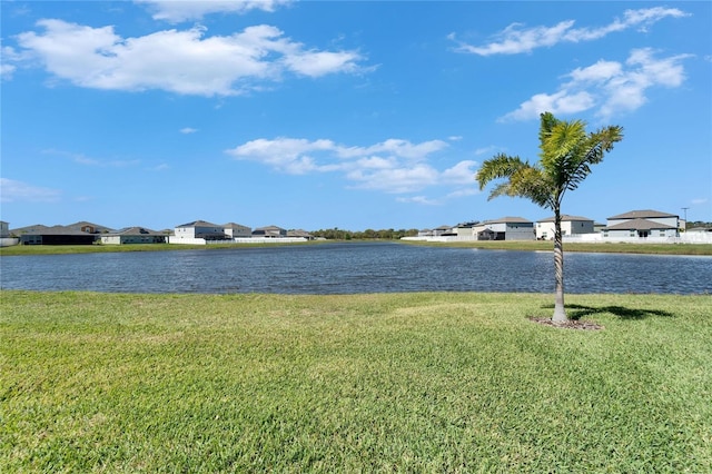 property view of water with a residential view