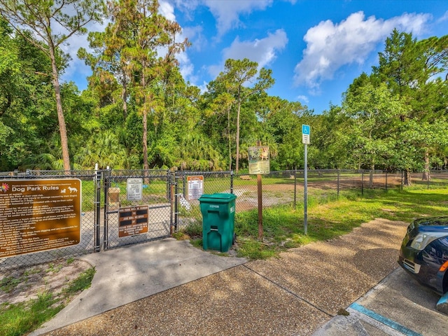 exterior space featuring fence