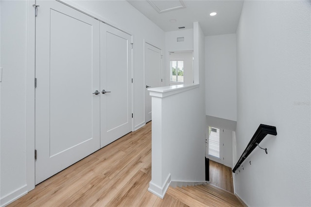 3402 E 28th Ave Unit 7, Tampa, FL 33605 - stairs with wood finished floors and recessed lighting