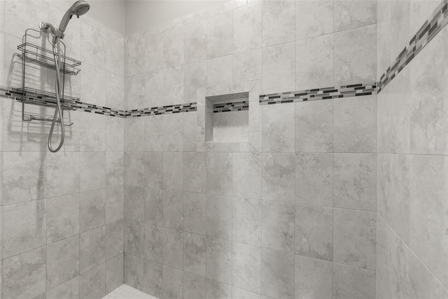 bathroom view of a tile shower
