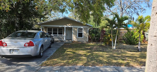 bungalow-style home with covered porch