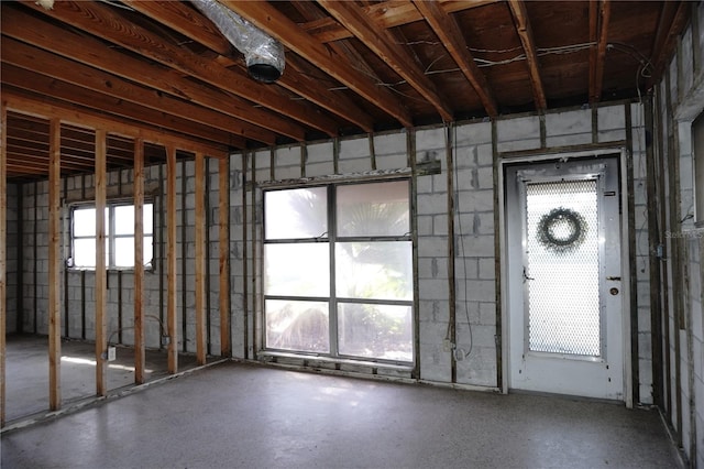 miscellaneous room featuring a wealth of natural light