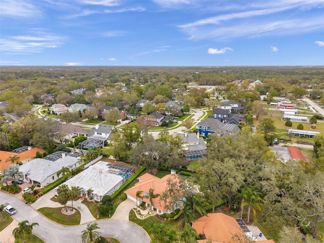 drone / aerial view with a residential view