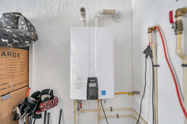 room details with tankless water heater